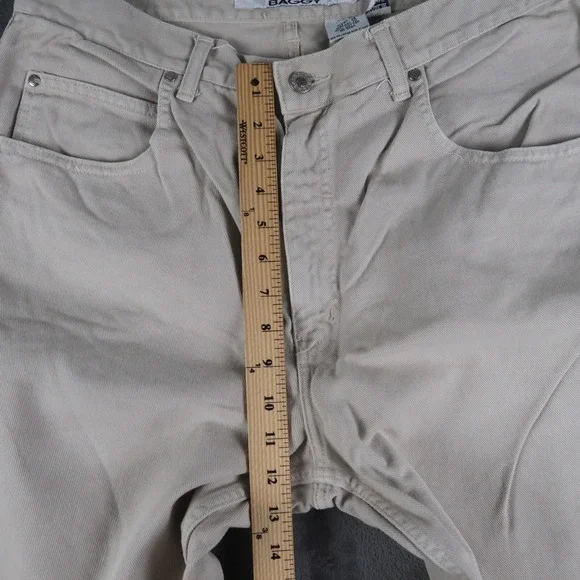 Vintage 90s Anchor Blue Mens Size 38x30 Baggy Jeans Denim Beige Skate Grunge - Picture 12 of 16